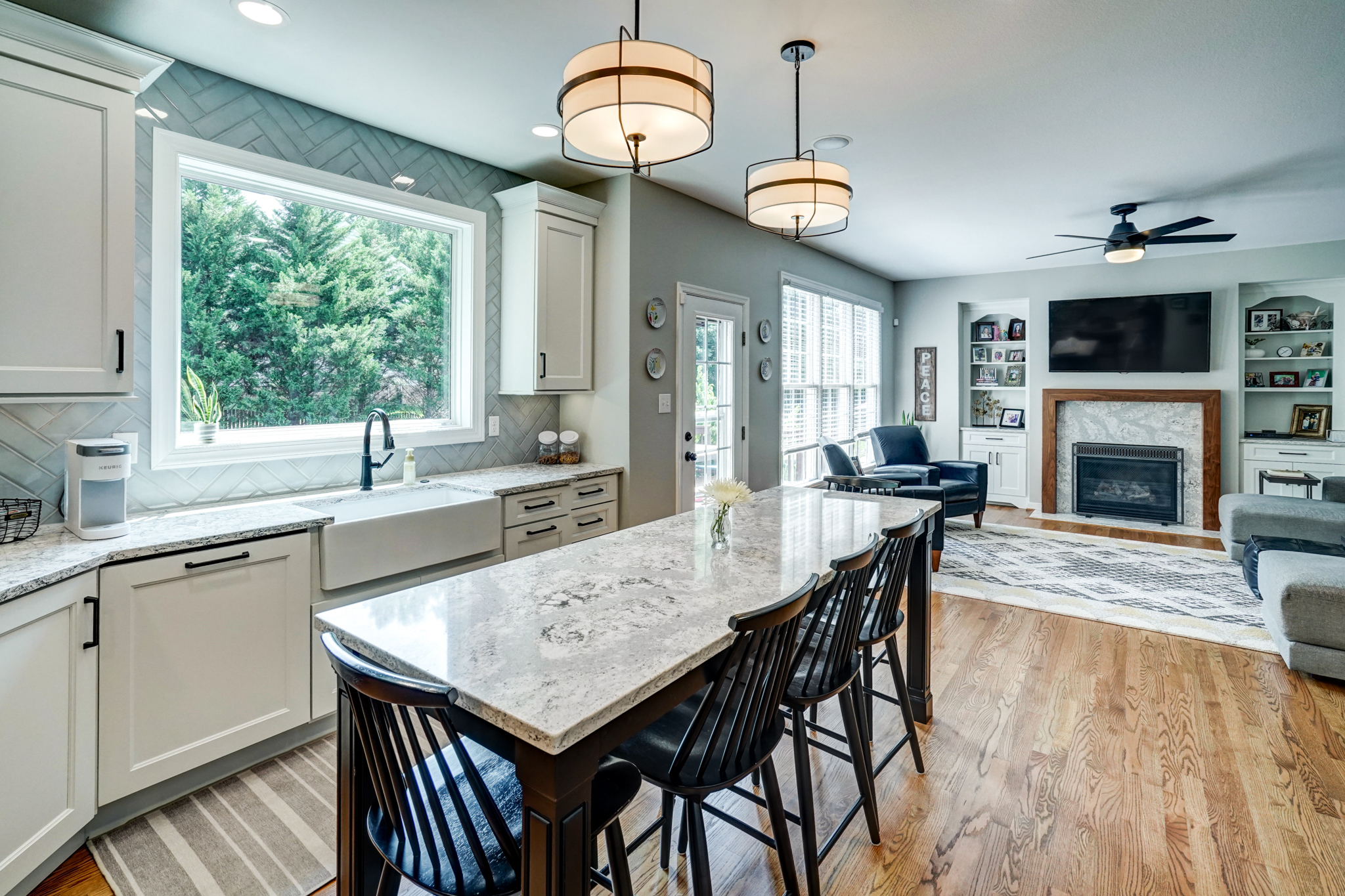 A recently completed kitchen renovation project